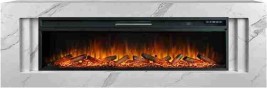 Каминокомплект Line 60 SFT White Marble - Белый мрамор с очагом Vision 60 LOG LED
