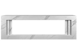 Каминокомплект Line 60 SFT White Marble - Белый мрамор с очагом Vision 60 LOG LED