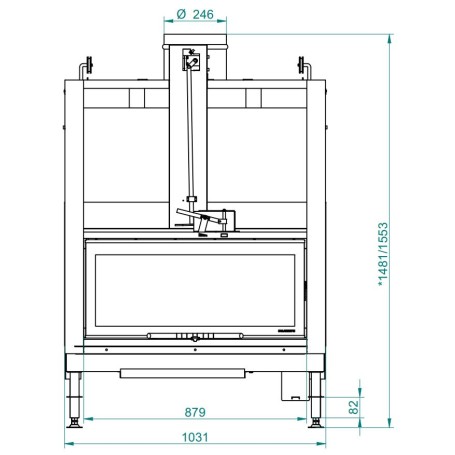 Облицовка DELHI parete + топка ECOMONOBLOCCO E 16:9 front version (Palazzetti)