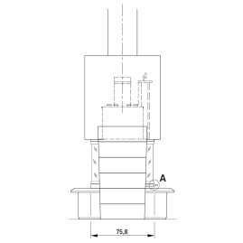 Облицовка DUBAI + топка ECOMONOBLOCCO 66 bifacciale dx (Palazzetti)