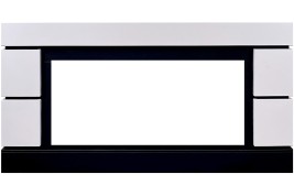Каминокомплект Modern 42 CRM (Разборный) - Белый с черным с очагом Vision 42 LOG LED
