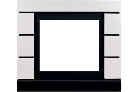 Каминокомплект Modern 23 (Разборный) - Белый с черным с очагом Vision 23 EF LED 3D FX