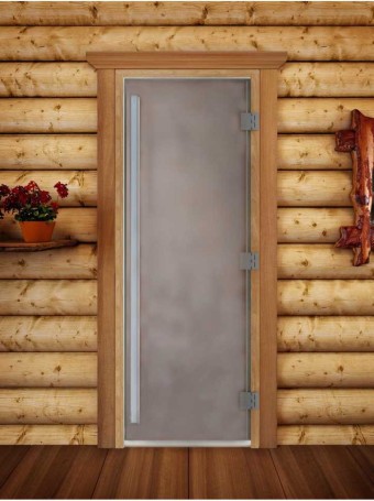 Дверь для бани и сауны DoorWood Престиж Сатин 180х70 (по коробке)