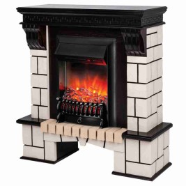 Электрокамин RealFlame Stone AO с очагом Fobos Lux BL, пульт ДУ