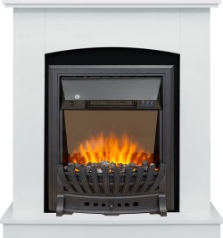 Каминокомплект Barcelona SFT (Разборный) - Белый с очагом Aspen Black