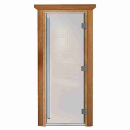 Дверь для бани и сауны DoorWood Престиж Сатин 190х80 (по коробке)