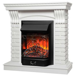 Электрокамин RealFlame Jazz WT белый с очагом Majestic Lux Black