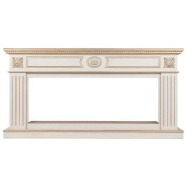 Портал каминный из МДФ RealFlame Siena 50 белый дуб с золотой патиной, под очаг Saphir 50