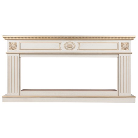 Портал каминный из МДФ RealFlame Siena 50 белый дуб с золотой патиной, под очаг Saphir 50