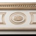Портал каминный из МДФ RealFlame Siena 50 белый дуб с золотой патиной, под очаг Saphir 50