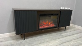 ELEKAM BRISTOL TV (грани 14 / ножки металл) телевизионная под очаг Pulsar 23A, корпус: венге, фасад: графит грей