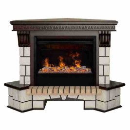 Электрокамин RealFlame Stone Coner 26 AO с очагом 3D Helios 26 SBG