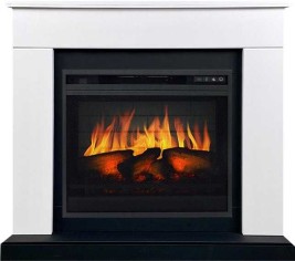 Каминокомплект Bergen 23 CRM (Разборный) - Белый с черным с очагом Vision 23 EF LED 3D FX