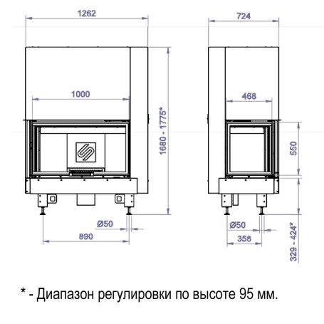 Каминная топка CFR 1000B (Stav)