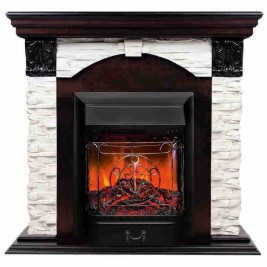 Электрокамин RealFlame Dublin Lux AO античный дуб с очагом Majestic Lux Black