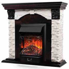 Электрокамин RealFlame Dublin Lux AO античный дуб с очагом Majestic Lux Black