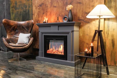 Каминокомплект Coventry Graphite Grey - Серый графит с очагом Emerald 28