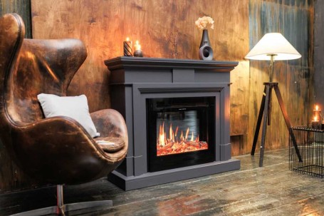 Каминокомплект Coventry Graphite Grey - Серый графит с очагом Emerald 28