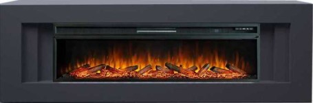 Каминокомплект Line 60 (Разборный) - Серый графит с очагом Vision 60 LOG LED