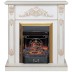 Электрокамин RealFlame Anita WT дуб белый с золотой патиной с очагом Majestic Lux Brass