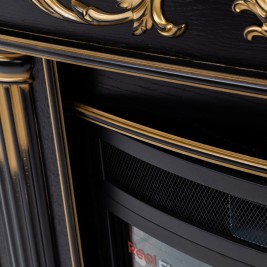 Электрокамин RealFlame Milano DN орех с золотом с очагом Evrika 25,5 LED