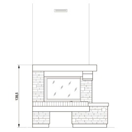 Облицовка COURMAYEUR CORNER, под топку MONOBLOCCO 78 FRONT (Palazzetti)