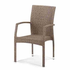 Плетеный стул из искусственного ротанга Y379B-W56 Light brown