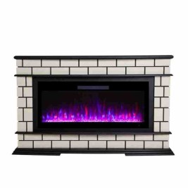 Электрокамин RealFlame Fiero 42 AO c Diamond 42, с муляжом дров и кристалами