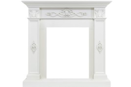 Каминокомплект Derby - Белый дуб с очагом Brookline Black