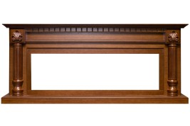 Каминокомплект Edinburg 60 - Орех с очагом Vision 60 LOG LED