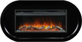 Каминокомплект Ellipse - Черный (ширина 1450 мм) с очагом Vision 42 LOG LED