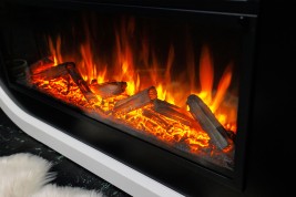 Каминокомплект Ellipse - Черный (ширина 1450 мм) с очагом Vision 42 LOG LED