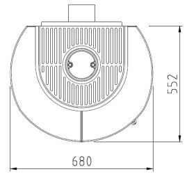 Печь 17 NH GT ECOplus, creme 711, черная рамка (Hark)
