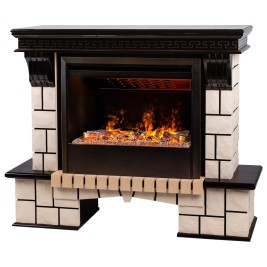 Электрокамин RealFlame Stone 26 AO античный дуб с очагом 3D Helios 26 SBG