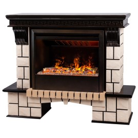 Электрокамин RealFlame Stone 26 AO античный дуб с очагом 3D Helios 26 SBG