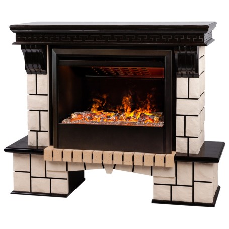 Электрокамин RealFlame Stone 26 AO античный дуб с очагом 3D Helios 26 SBG