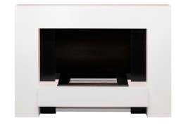 Каминокомплект Tokyo - Белый с очагом Cassette 400 LNH-INT (с дровами)