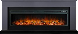 Каминокомплект Bergen 60 SFT (Разборный) - Серый графит с очагом Vision 60 LOG LED