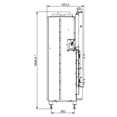 Каминная топка ECOMONOBLOCCO WT 16:9F V12 (Palazzetti)