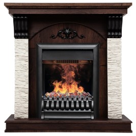 Электрокамин RealFlame Corfino NT орех с очагом 3D Oregan