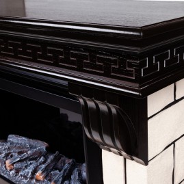 Электрокамин RealFlame Stone 26 AO античный дуб с очагом 3D Cassette 630 Black Panel