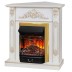 Электрокамин RealFlame Anita Corner WT дуб белый с золотой патиной с очагом Majestic Lux Brass