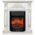 Электрокамин RealFlame Anita WT дуб белый с золотой патиной с очагом Majestic Lux Black