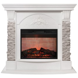 Электрокамин RealFlame Athena GR WT белый с очагом Irvine 24