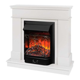Электрокамин RealFlame Selena STD WT молочный с очагом Majestic Lux Black RC