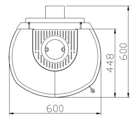 Печь 77 GT ECOPlus, stone 252, черная рамка (Hark)