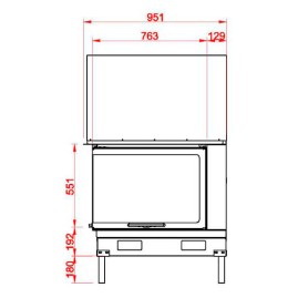 Каминная топка AX-VLG 900 VP-L (Axis)