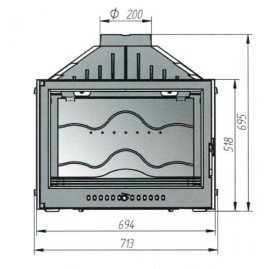 Каминная топка 710 CURVO (Ferlux)