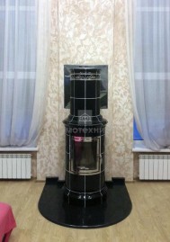 Печь BELLA NOCHE 2 ECOplus, schwarz-gl, рамка хром, верх.подкл. (Hark)