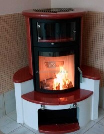 Печь  HARK 63 GT ECOplus, brilliant-rot (474), черная рамка (Hark)